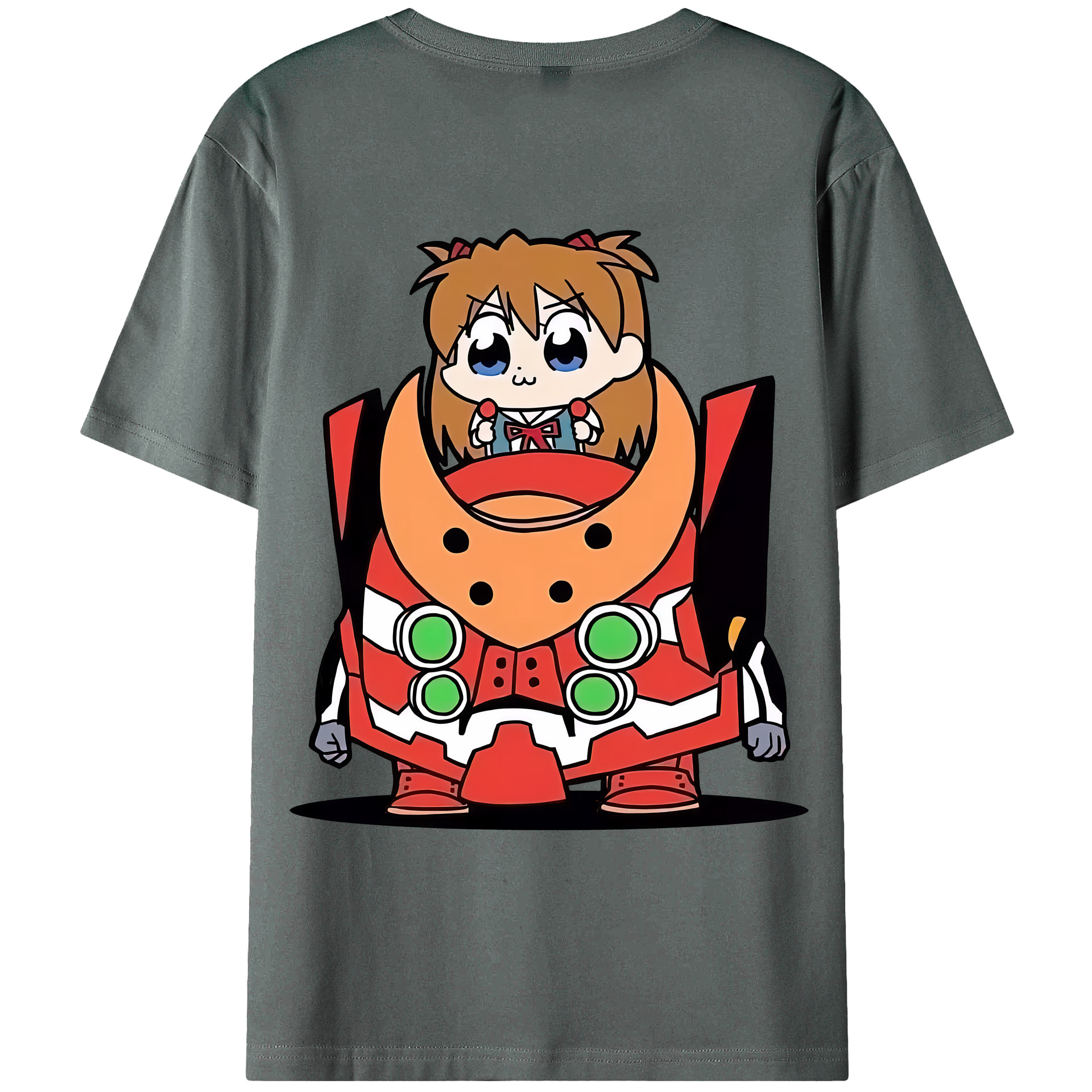 （画像用） EVA 新世紀エヴァンゲリオン 綿100％ メンズ半袖Tシャツ（バックプリント） 通気性